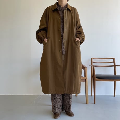【nokcha original】long coach jacket/brown_no0165