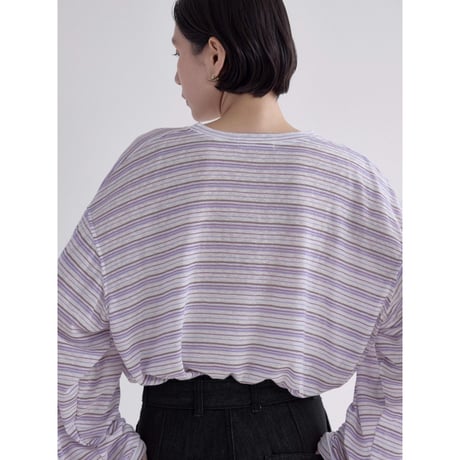 《予約販売》border sheer tops/2colors_nt2526
