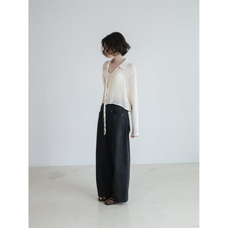 《予約販売》open sheer blouse/2colors_nb0390