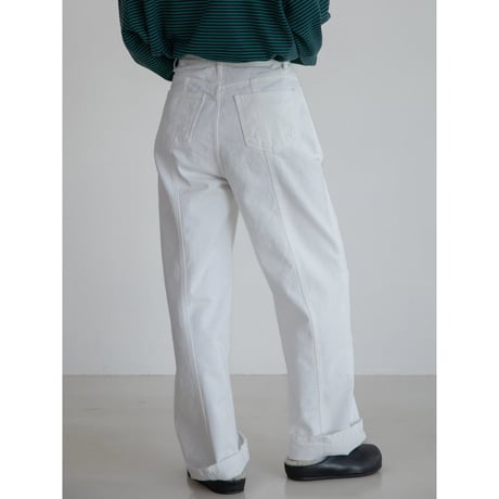 《予約販売》accent white jeans_nj0120