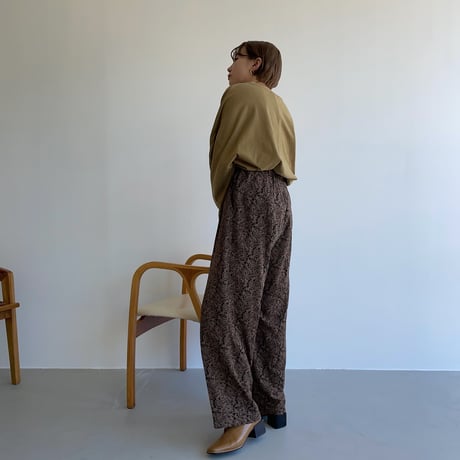 【nokcha original】pattern silhouette pants/2colors_np0450