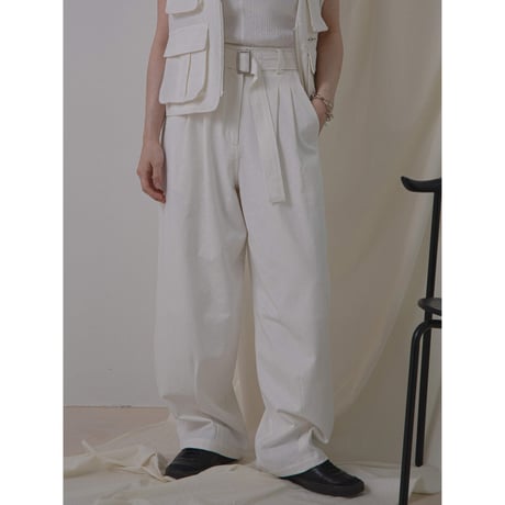 - AUTHENTIC series - mannish twill oval pants/2colors_an0009