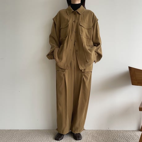 【nokcha original】2way military jacket/olive khaki_no0233