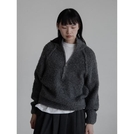 《予約販売》zip up soft knit pullover/2colors_nt2194