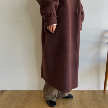 【nokcha original】HANDMADE 2way double coat/deep purple_no0238
