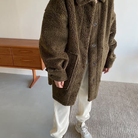 【nokcha original】boa mouton jacket/khaki_no0187