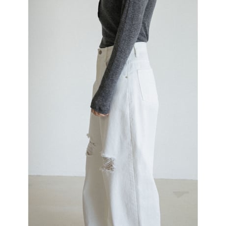 《予約販売》clash white cotton pants_np1249