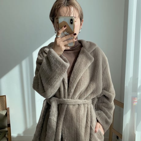 ✳︎予約販売✳︎shaggy gown coat_no0044