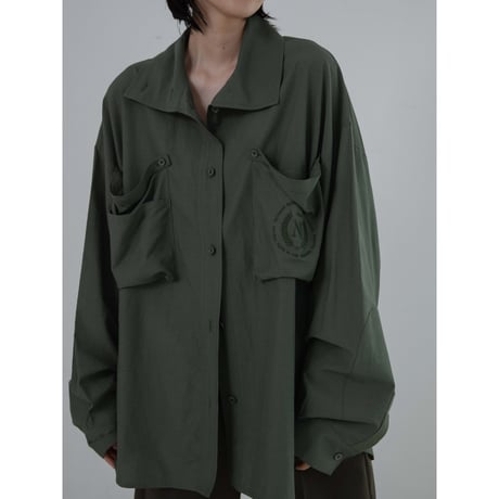- AUTHENTIC series - emblem shirt/deep green_an0026