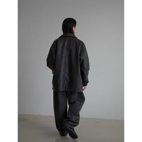 《予約販売》mannish middle leather like jacket/2colors(unisex)_no0397