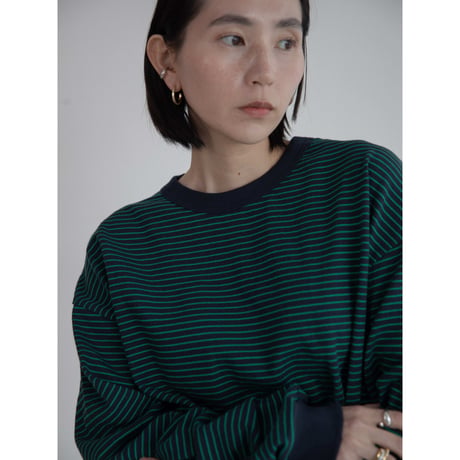 《予約販売》border accent over tee/2colors(unisex)_nt2229