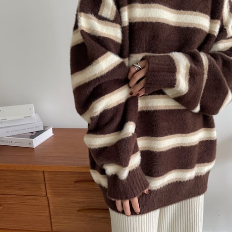 《予約販売》unisex border knit_nt1112