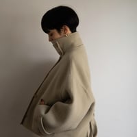 【nokcha original】HAND MADE 4way over half coat/beige_no0242