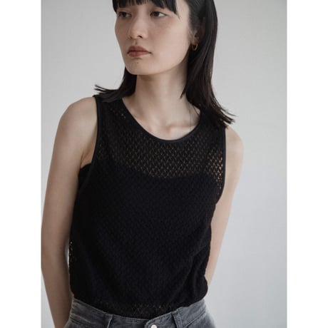 《予約販売》accent mesh tank top/2colors_nt2326