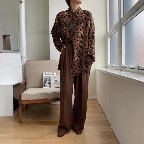 《予約販売》leopard silky blouse_nt0569
