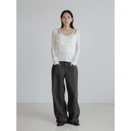 《予約販売》jacquard cotton pants/2colors_np1166