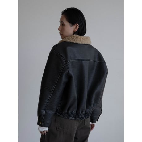 《予約販売》boa liner leather like jacket/2colors_no0411