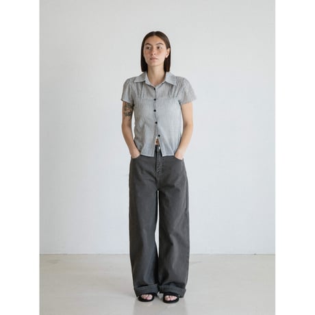 《予約販売》sheer minimal check shirt/2colors_nb0369