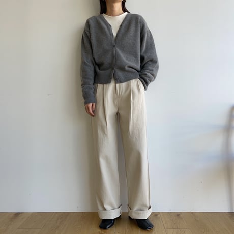《予約販売》twill tuck wide pants/2colors_np0732