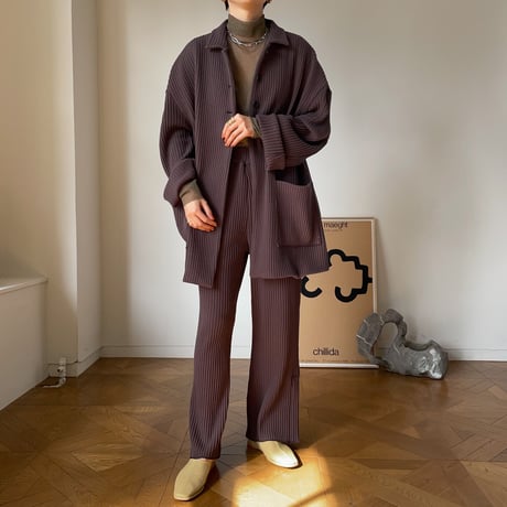 【nokcha original】over lib jacket/deep purple_no0151