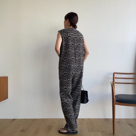 【nokcha original】jacquard all-in-one/black_np0639