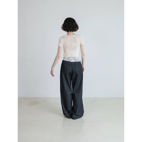 《予約販売》flower pattern sheer tops/2colors_nt2590