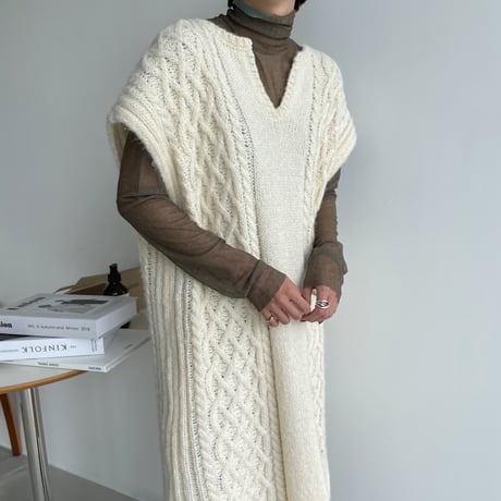 《予約販売》long knit vest/2colors_nt1090