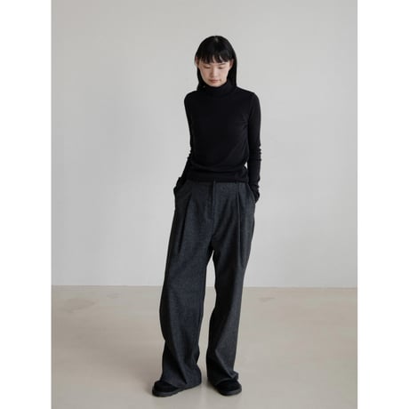 《予約販売》wool herringbone wide pants/2colors_np1057