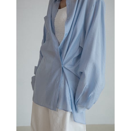 《予約販売》2way over sheer shirt/3colors(unisex)_nb0317