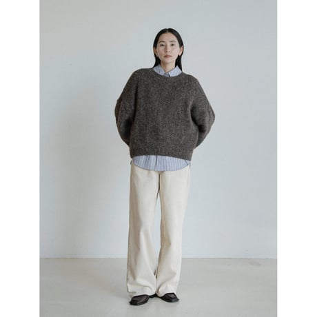 《予約販売》melange mannish knit/2colors_nt2436