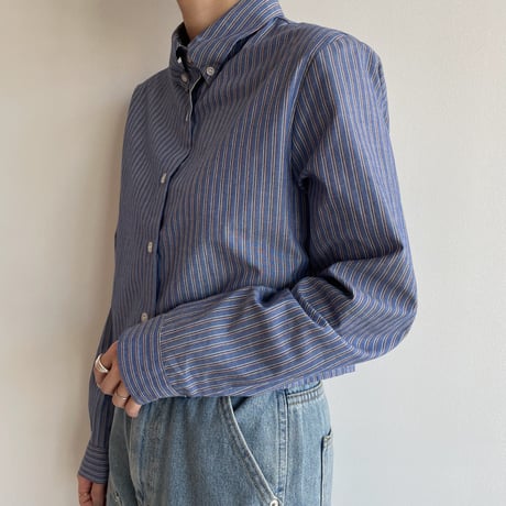 《予約販売》stripe croped shirt/2colors_nb0221