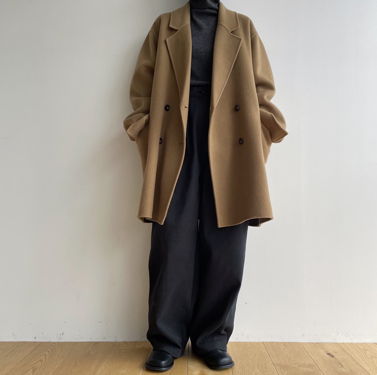 nokcha original】tuck oval twill pants/ 2colors