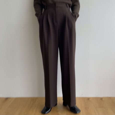 【nokcha original】relaxy pants/deep brown_np0694