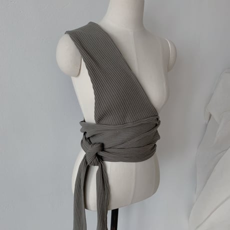 【NOKCHA original】bustier setup/khaki_nt0079