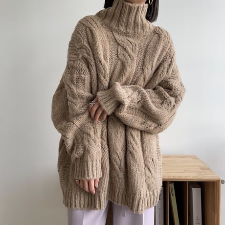 《予約販売》twist cable over knit_nt1224