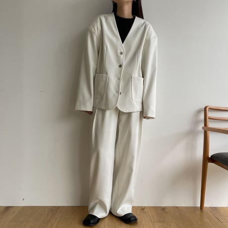 《予約販売》no collar jacket/2colors_no0280
