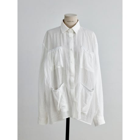 【NOKCHA original】mannish sheer shirt jacket/2colors_nb0376