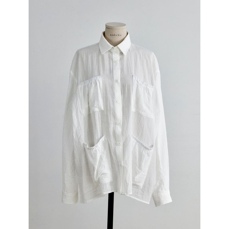 NOKCHA original】mannish sheer shirt jacket/2co