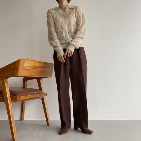 【nokcha original】rincl soft pants/brown_np0467