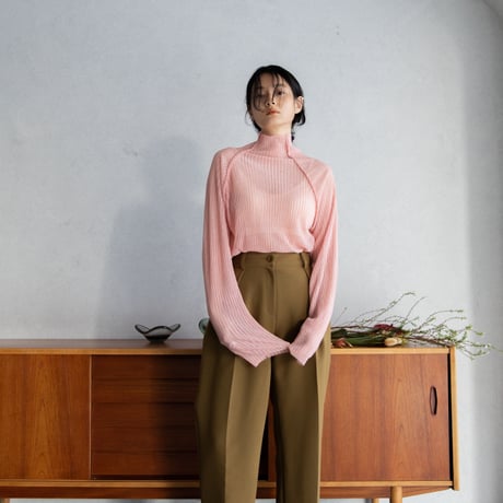 【nokcha original】tuck oval pants/khaki brown_np0537