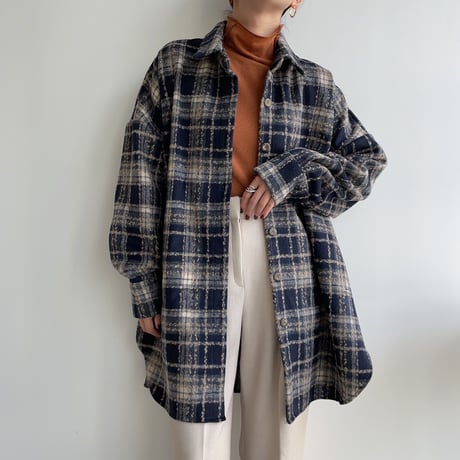 《予約販売》wool check shirt jacket_no0169