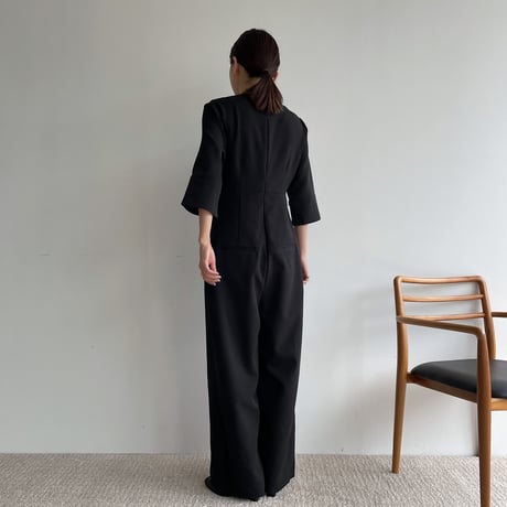 【nokcha original】rich jumpsuit/black_np0671