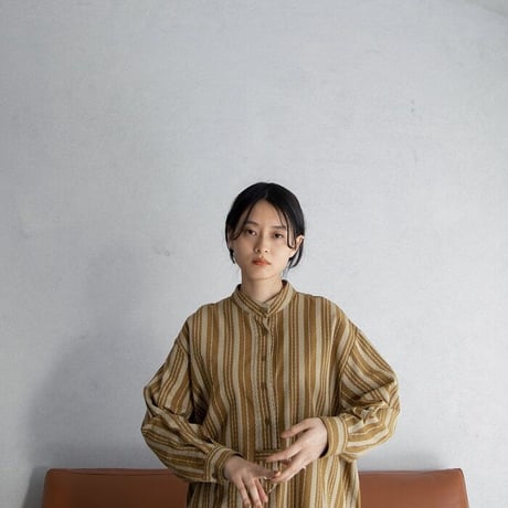 【nokcha original】jacquard over blouse/camel_nb0042