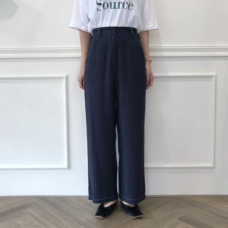 ステッチリネンブレンドパンツ /2colors