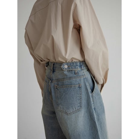 《予約販売》waist mark half denim pants_nj0121