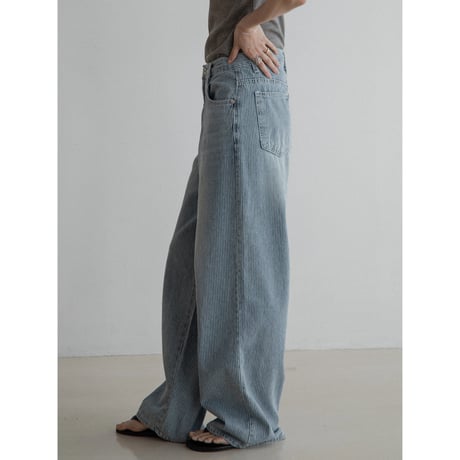 《予約販売》stripe rétro jeans/2colors_nj0136