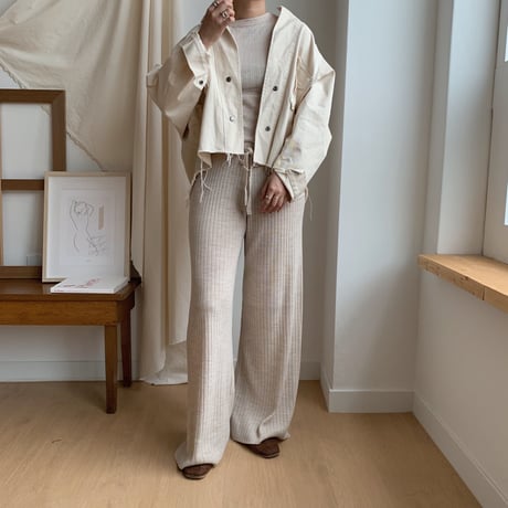 relax knit pants/2colors_np0044