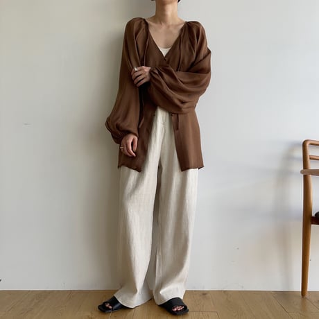 《予約販売》lady sheer blouse/2colors_nb0133