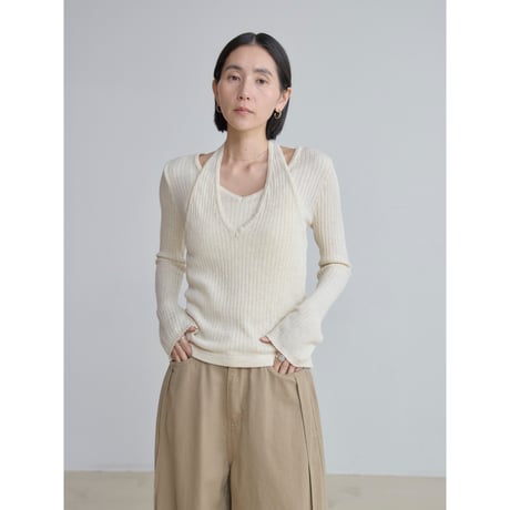 《予約販売》dokking holrer neck knit tops/2colors_nt2495