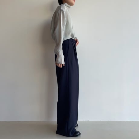 《予約販売》bottle neck sheer blouse/2colors_nb0214
